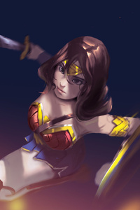 2018 Wonder Woman Art (480x800) Resolution Wallpaper
