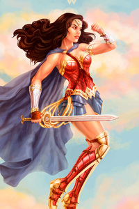 2018 Wonder Woman Digital Art (240x320) Resolution Wallpaper