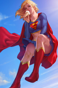 2020 4k Supergirl Artwork (1080x2280) Resolution Wallpaper