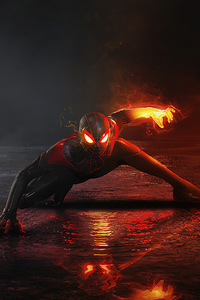 2020 Black Spiderman 4k Artwork (1080x2160) Resolution Wallpaper