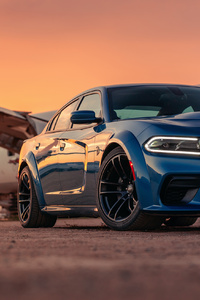 2020 Dodge Charger SRT Hellcat Widebody Front (320x568) Resolution Wallpaper
