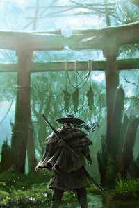 2020 Ghost Of Tsushima Game (360x640) Resolution Wallpaper