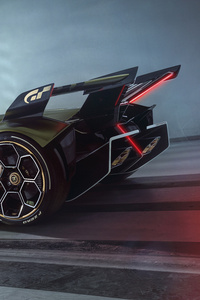 2020 Lamborghini Lambo V12 Vision Gran Turismo Side View (640x1136) Resolution Wallpaper