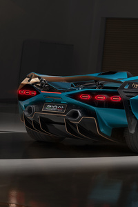 2020 Lamborghini Sian Roadster Rear View