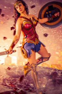 2020 Wonder Woman 4k Cosplay (640x1136) Resolution Wallpaper