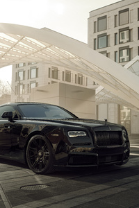 1125x2436 2021 Spofecs Rolls Royce Black Badge Wraith 8k
