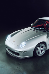 1080x2160 2022 Porsche 911 Guntherwerks White 4k