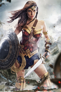 1280x2120 2022 Wonder Woman Cosplay 4k