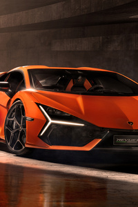 2023 Lamborghini Revuelto Front View 8k (1080x2280) Resolution Wallpaper