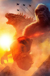2024 Godzilla X Kong The New Empire 5k (1080x1920) Resolution Wallpaper