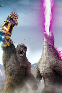 2024 Godzilla X Kong The New Empire (1080x1920) Resolution Wallpaper