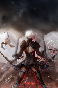 2b Nier Automata The Strongest (1080x2160) Resolution Wallpaper