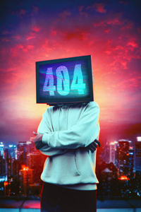 404 Monitor Mask 4k (480x854) Resolution Wallpaper