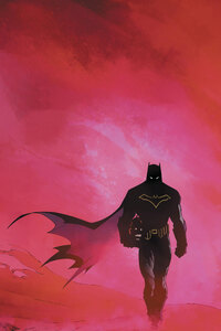 4k Batman Pink Background