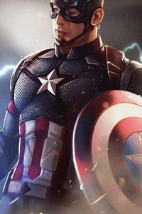 4k Captain America Artwork (480x800) Resolution Wallpaper