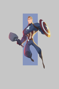4k Captain America Minimalism (1080x2280) Resolution Wallpaper