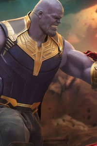 4k Iron Man Vs Thanos (1280x2120) Resolution Wallpaper