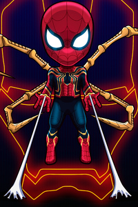 4k Iron Spider Man Art (240x320) Resolution Wallpaper