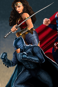 4k Justice League Artworks (640x1136) Resolution Wallpaper