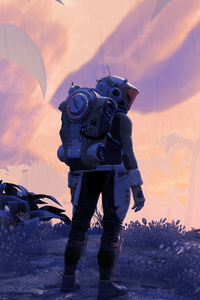 4k No Mans Sky In Space Suit (1080x2160) Resolution Wallpaper