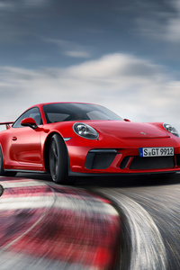 4k Red Porsche (1080x2280) Resolution Wallpaper