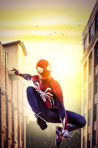 4k Spiderman New York (2160x3840) Resolution Wallpaper