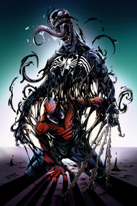 4k Spiderman Vs Venom (1280x2120) Resolution Wallpaper