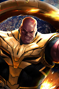4k Thanos Newart (1080x2280) Resolution Wallpaper