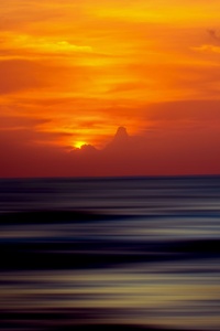 5k Ocean Sunset Ripple Effect