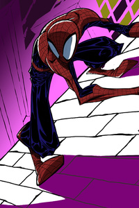 5k Spiderman Art (240x400) Resolution Wallpaper