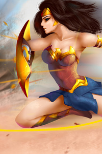 5k Wonder Woman Art (1080x1920) Resolution Wallpaper