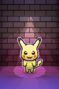 8 Bit Pikachu (320x480) Resolution Wallpaper