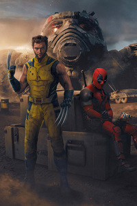 A Deadly Encounter Of Deadpool Vs Wolverine (1125x2436) Resolution Wallpaper