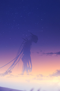 A Giant In The Twilight Sky (1440x2560) Resolution Wallpaper