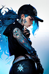 A Girl Bold Style With A Tattooed Twist (320x480) Resolution Wallpaper