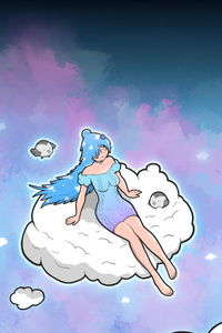 A Goddess Resting Among The Clouds (1080x2400) Resolution Wallpaper