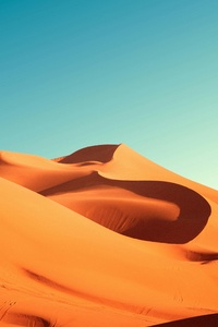 A Group Of Sand Dunes With A Blue Sky 8k (480x854) Resolution Wallpaper