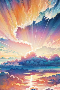 A Kaleidoscope Of Colorful Skies (240x320) Resolution Wallpaper