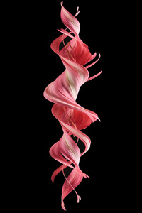 A Red And White Swirl On Black Background (1125x2436) Resolution Wallpaper