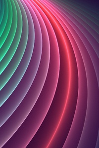 Abstract Colorful Curved Glowing 4k
