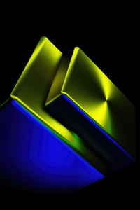 Abstract Cubes Shapes Glowing 5k (480x800) Resolution Wallpaper