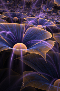 Abstract Flower Fractal Digital Art