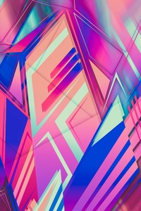 Abstract New Colors Shapes (480x854) Resolution Wallpaper