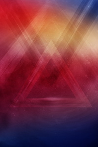 Abstract Triangle Red