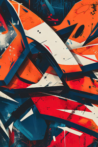 Abstract Vandalism Shapes Alive (640x960) Resolution Wallpaper