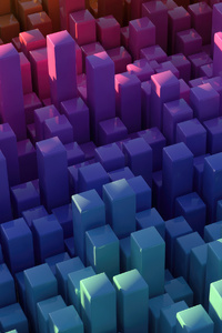 Abstract Voxel 4k (1080x2280) Resolution Wallpaper