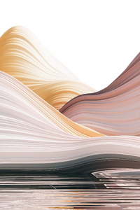 480x854 Abstract Wave Mountains