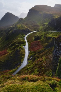 Aerial Photography Road Over Mountains (240x320) Resolution Wallpaper