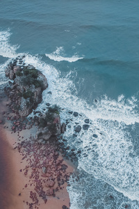 Aerial Shot Of Beach Seashore 4k