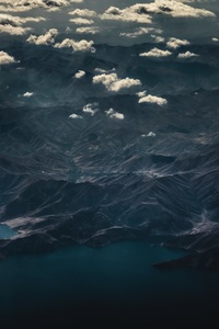 Aerial Sky Cloud Mountain Peak Landscape 4k